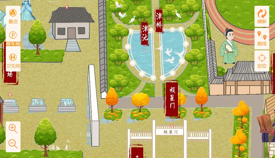 隆广镇手绘地图景区语音讲解导览系统：智慧景区建设的基石